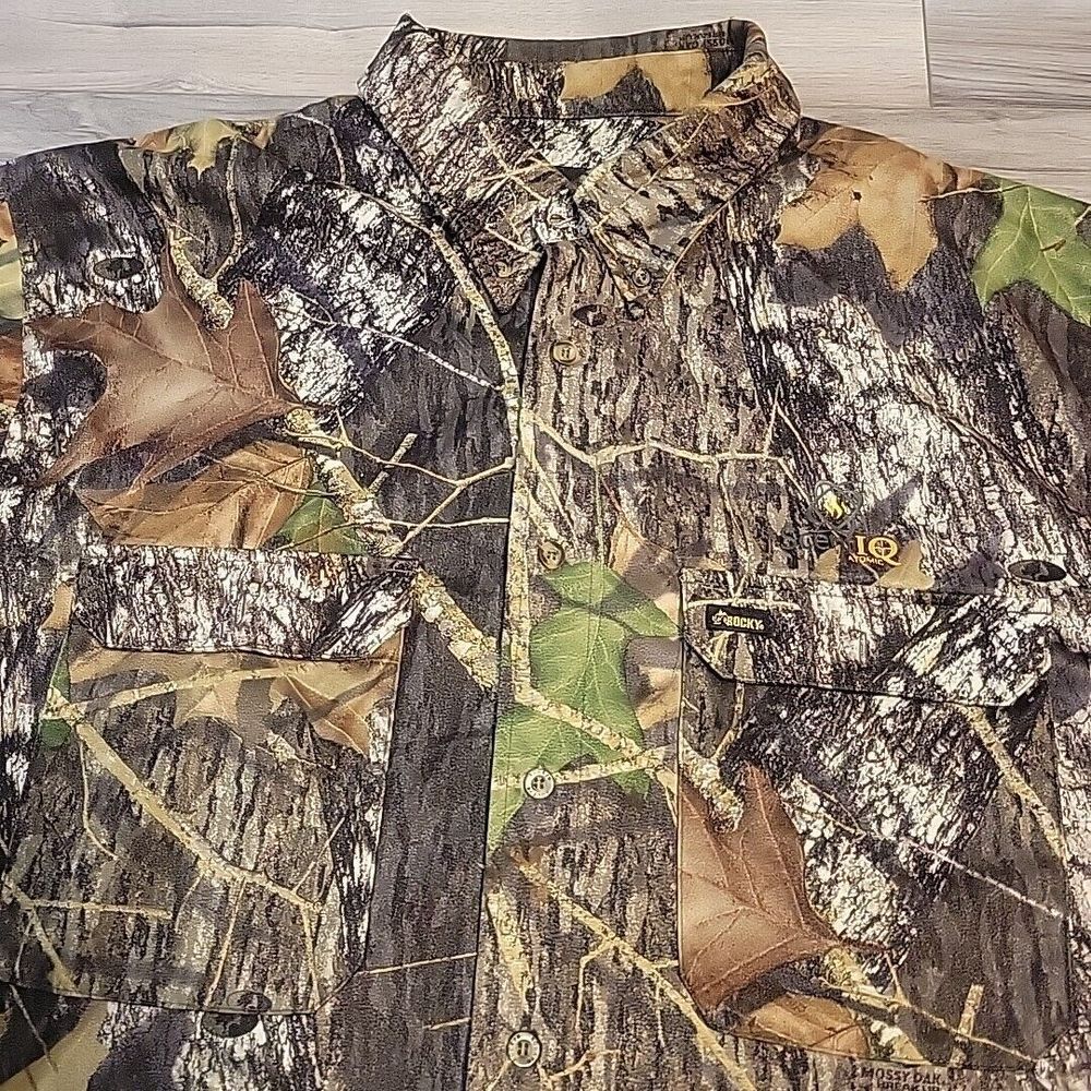 Rocky Sent‎ IQ Shirt Mens XXL Camouflage Long Sleeve Button Down Hunting Outdoor